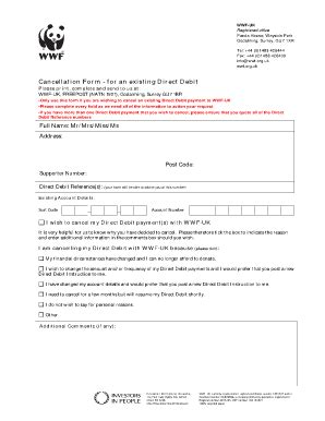 cancel wwf direct debit|wwf change of details.